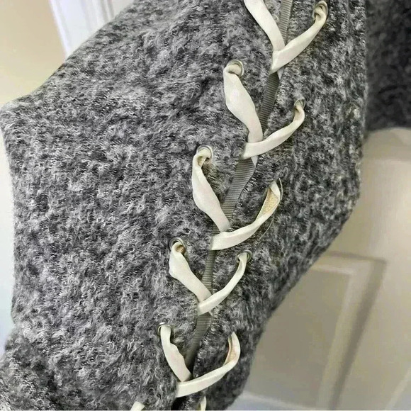 The Kooples Sport HOODIE WITH LEATHER LACING Sz 1 - Picture 6 of 9